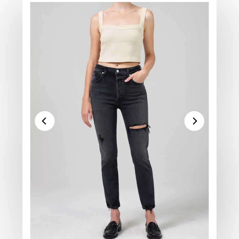 NWT Citizens of Humanity Jolene High Rise Vintage Slim in Hush Hush Sz 26
